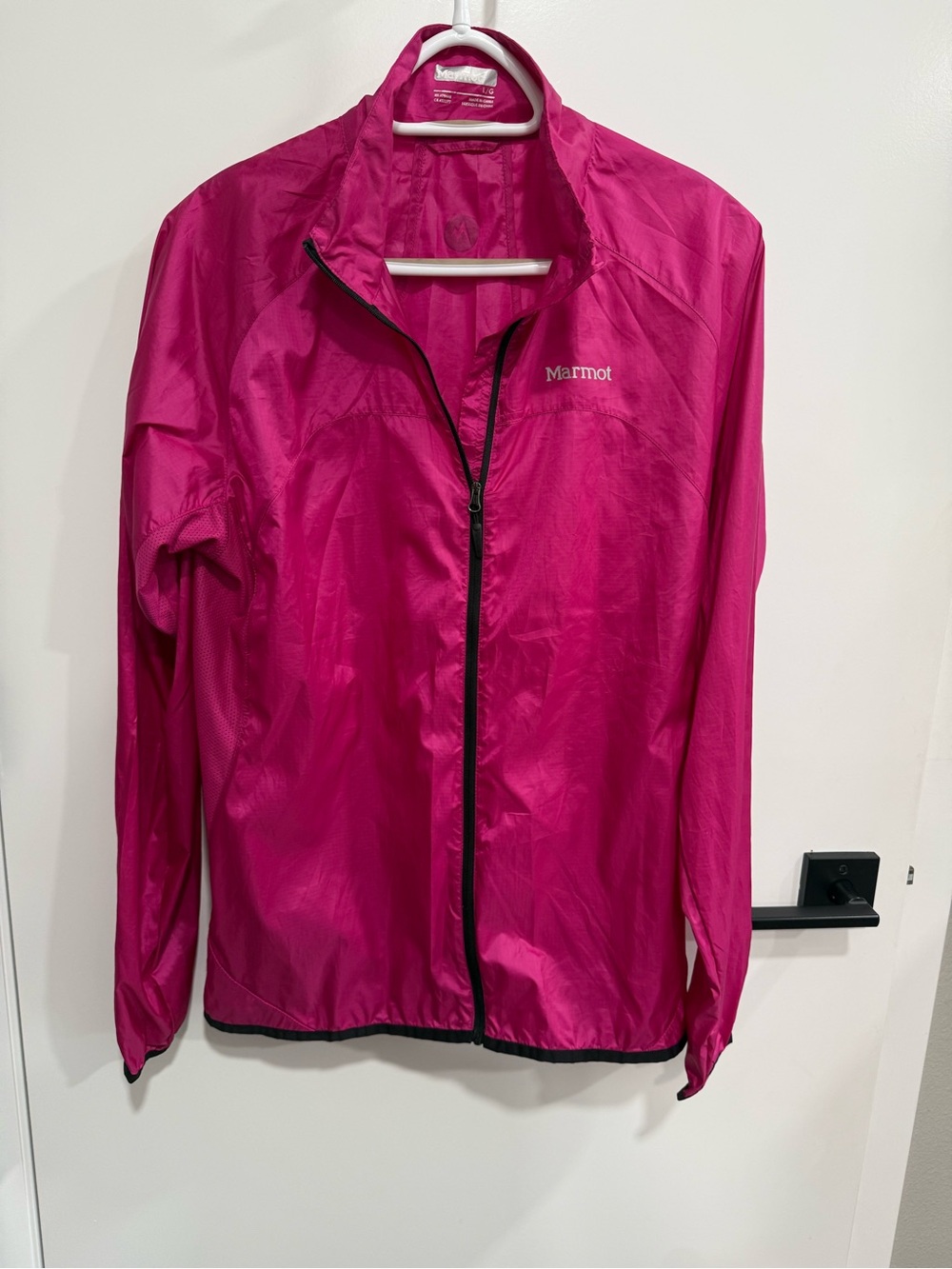 Marmot Women’s  Pink Full Zip Windbreaker Jacket Long Sleeve Size L/G